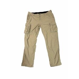 Duluth Trading Pants Men’s XL 42x34 Khaki Nylon Cargo Hiking Outdoor Pockets Men